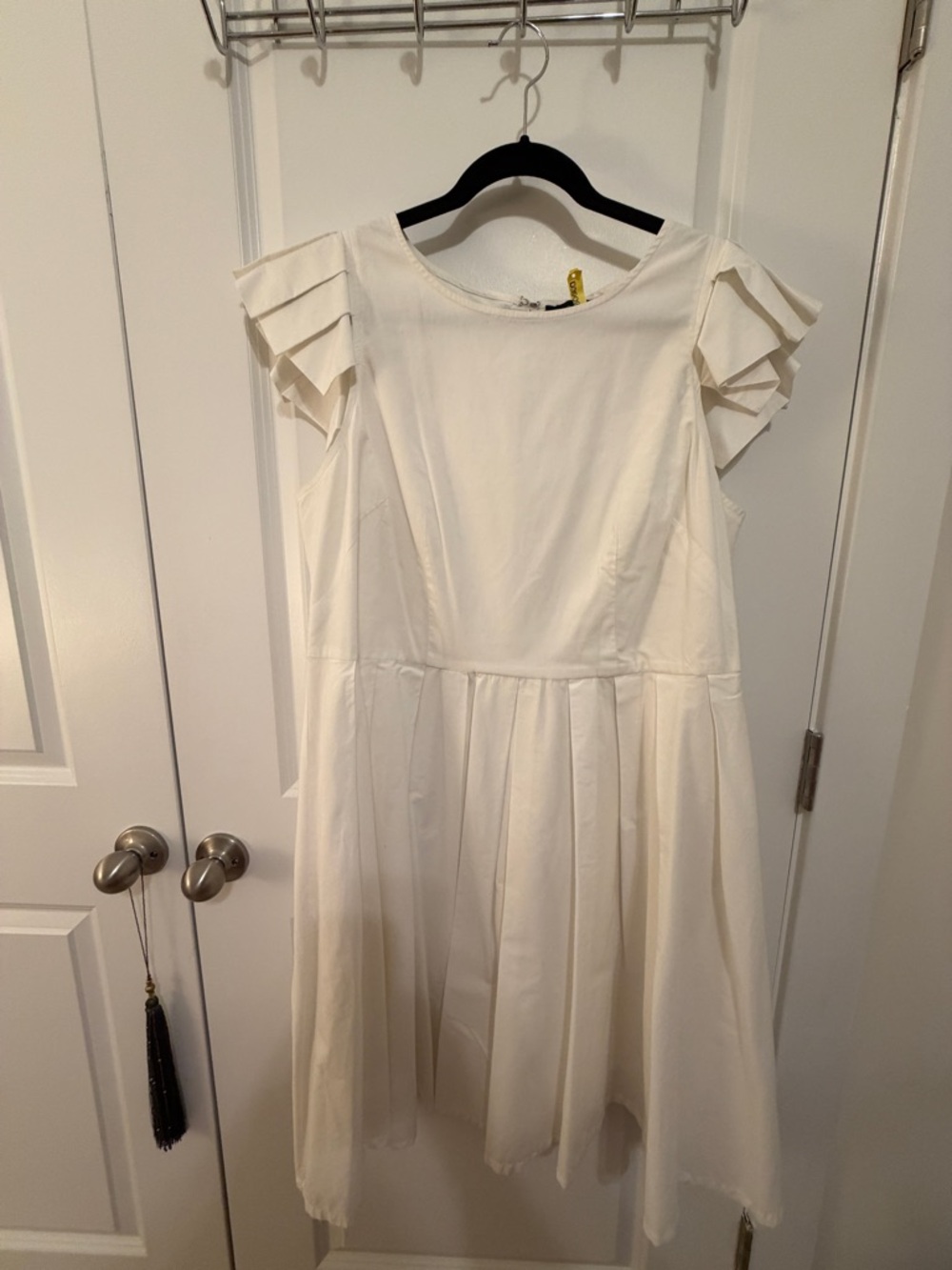 Eloquii White Tiered Sleeve Party Dress